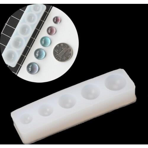DIY Silicone Hemisphere Pendant Mold Resin Jewelry Pendant Making Epoxy Casting