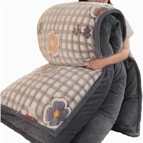 Double-sided Coral fleece Thick Warm 6kg Winter Quilt + Quilt Cover Duvet Twin King Queen Size students dormitory soft blankets