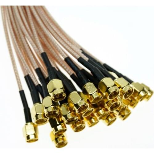 5-100Pcs RG316 SMA male to SMA male plug connector RF Pigtail Coax Jumper Cable