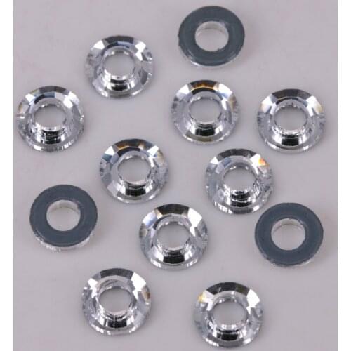 AAA Quality 6mm, 8mm Crystal Clear Cosmic Ring Flat Back Hotfix Rhinestones / Iron On Flat Back Crystals