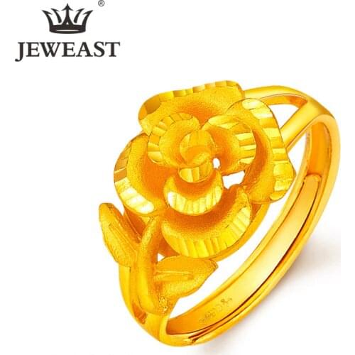 YSF 24K Pure Gold Ring Real AU 999 Solid Gold Nice Elegant Charming Rose Upscale Trendy Classic Fine Jewelry Hot Sell New 2020