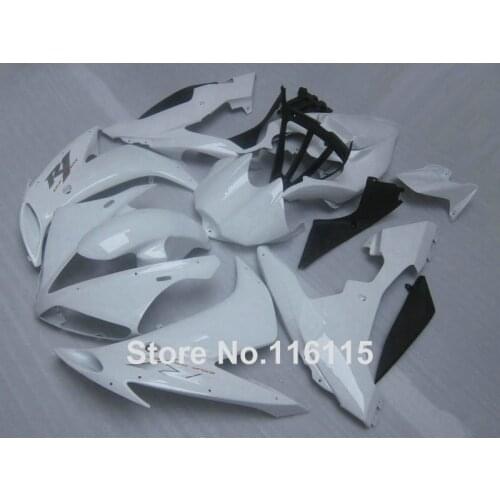 MOTOMARTS fairings set for YAMAHA YZF R1 2004 2005 2006 black white plastic fairing kit R1 04 05 06 CY1 Full injection