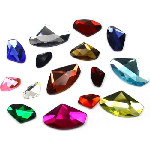 Cosmic Glitter Crystal 3D Designs Glass Rhinestones On Clothes Bags Decorations For flat-bottomed Single color Stones