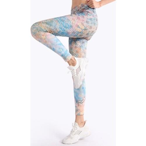 Brand Hot Sales Leggings Mandala Mint Print Fitness legging High Elasticity Leggins Legins Trouser Pants for women