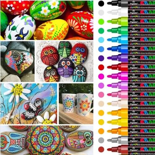 Metallic Marker 12/18 Colors to Choose 0.7mm Extra Fine Point Paint Marker Non-toxic Permanent Marker Pen DIY