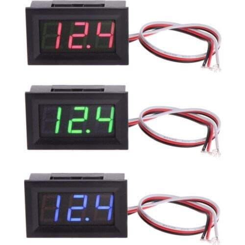 Mini Voltmeter Tester Digital Voltage Test Battery DC 0-30V Red/Blue/Green Auto Car