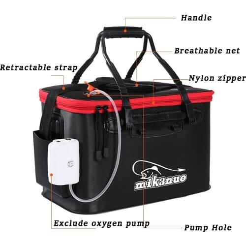 35-50cm EVA Live Fishing Box Multifunctional Folding Fishing Bucket Tank Bucket Camping Outdoor Fishing Bag Tackle Fish Box