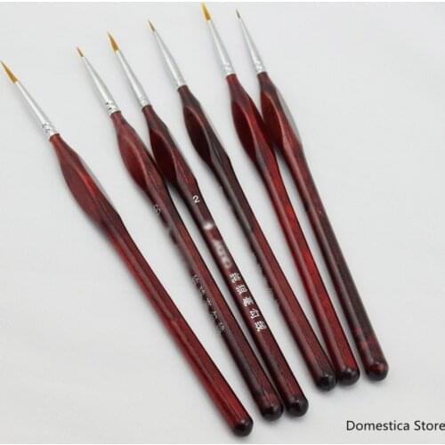 6PCS Pro Artist Miniature Paint Brush Set 000, 00, 0, 1, 2, 3 Art Model Maker Professional Painting Brushes Art Supplies