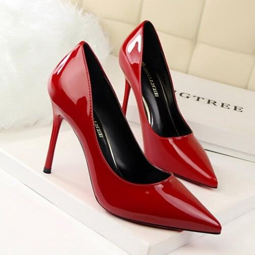 High Heels Women Slip On High Thin Heels Pointed Toe Party Wedding Design Summer Plus Size Women Shoes