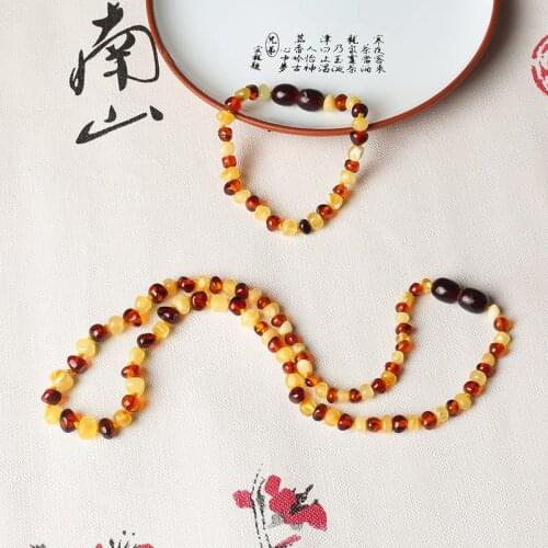 Brand natural Baltic amber beeswax baby necklace bracelet exquisite unique authentic jewelry