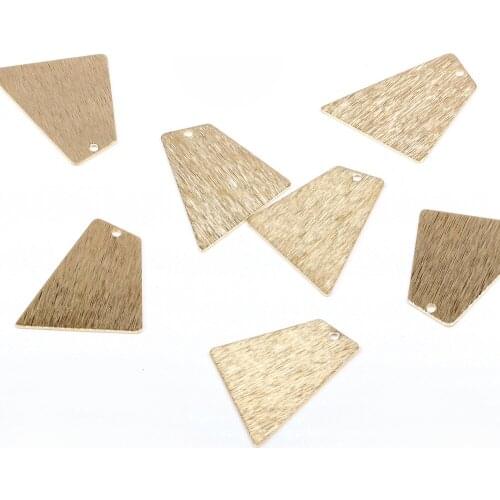 Brass Textured Geometric Charms, Textured Quadrilateral shaped Raw Brass Earrings Findings,Fit For Necklace, 25mmx20mm-RB1020