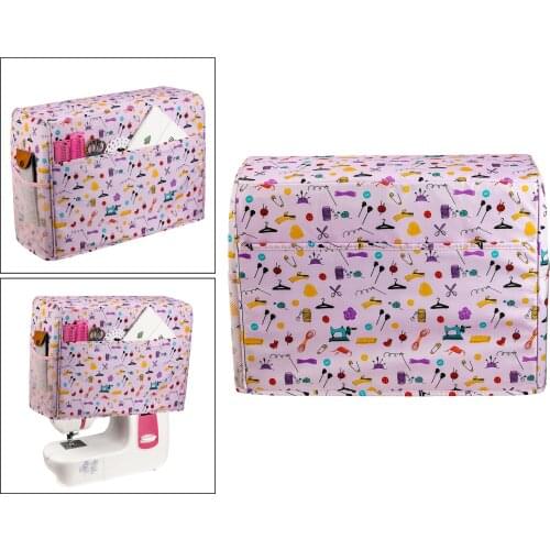 Large Dust Cover for Sewing Machine, Sewing Machine Cover with Storage Pockets for Extra Accessories Singer Brother Machine