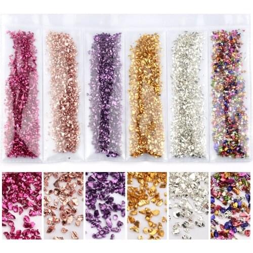 Nail Art Broken Stones Glass Crystal UV Epoxy Resin Filler DIY Crafts Nail Art Decorations Jewelry Making Mold Fillings