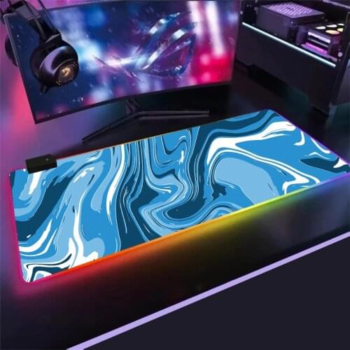 RGB Mouse Pad Strata Liquid Gaming Accessories Computer Large Mousepad Backlit XXL LED Gamer table Carpet keyboard mouse pad