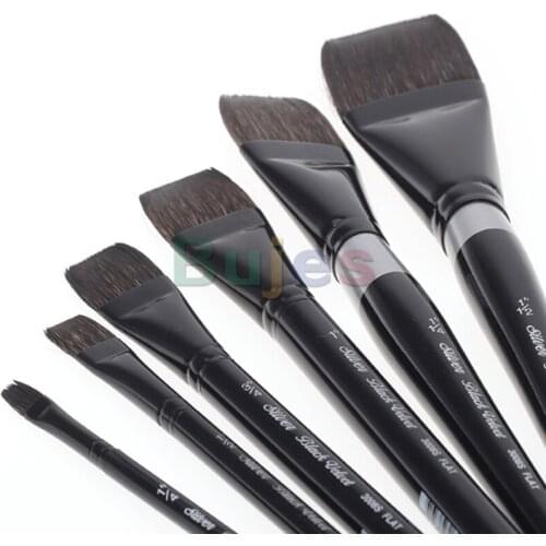 Silver Brush 3008S Black Velvet Square Wash Watercolor Paint Brush,Outstanding Holding Capacity, Artist Quality Supplies