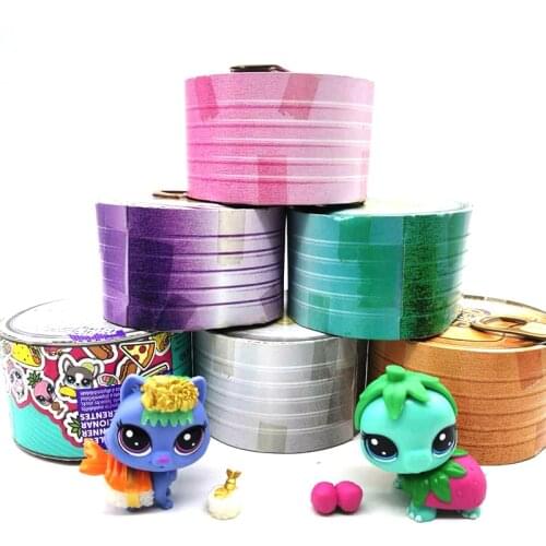 Random 1 pcs Rare pet shop toys stands short hair cat original kitten husky dog cute animal old collection figures