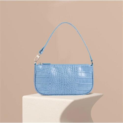 Crocodile Pattern Women Shoulder bags ladies Vintage Underarm Bag Alligator small square bag Brand handbag Clutch Bolsa Feminina