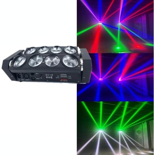 LED Moving Head Spider Light 8x15W 4in1 RGBW Party Light DJ Lighting Beam DMX Lights Stage effects