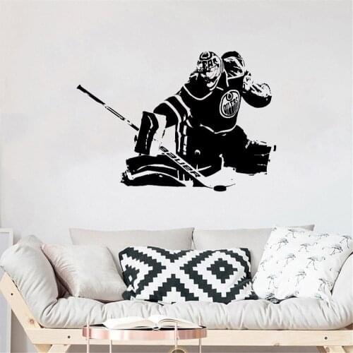 Unique Design Hockey Wall Sticker Sport Wall Decal For Sport Club Living Room Waterproof Vinyl Mural DW10565