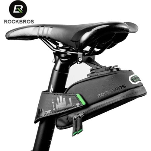 ROCKBROS Bicycle Waterproof Bag Shockproof Bike Saddle Bag For Refletive Rear Large Capatity Seatpost MTB Bike Accessories