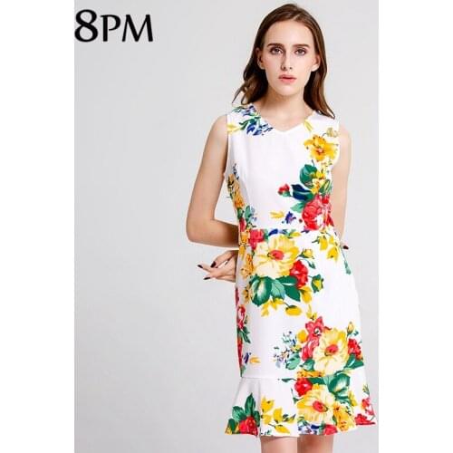 Women Floral Printed Dress Summer Maxi Dress Boho Style Beach Dress Ruffle Sleeveless A Line Mini Dress Sundress Robe ouc153
