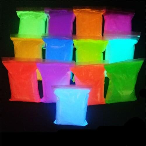 14 Colors Acrylic Paint Glow in the Dark gold Glowing paint Luminous Pigment Fluorescent Powder painting
