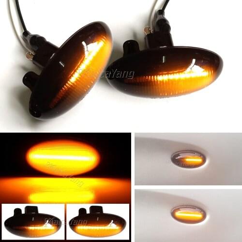 2PCS Dynamic Car LED Turn Signal Light Side Marker Sequential Blinker For Citroen C1 C2 C3 C5 C6 Xsara Picasso Berlingo Jumpy