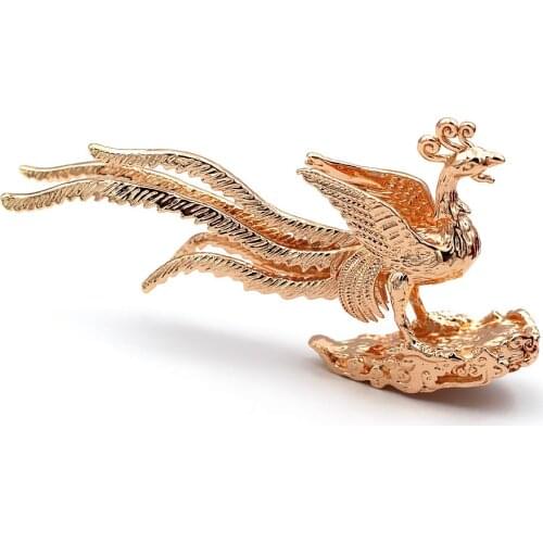 2pcs Brass Casted Retro Phoenix Oriental Charms Stamping Decoration Quality DIY Bridal Coronet Headpiece Jewelry Accessories