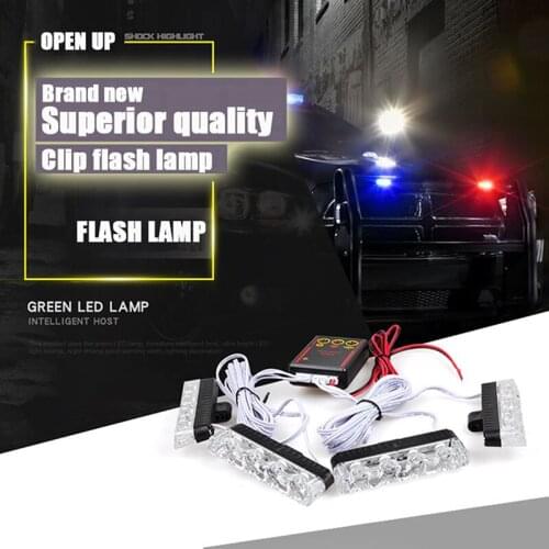 4x4LED 12V Automobiles Car Strobe Warning light Flashing Flasher DRL Ambulance Emergency Police day lights