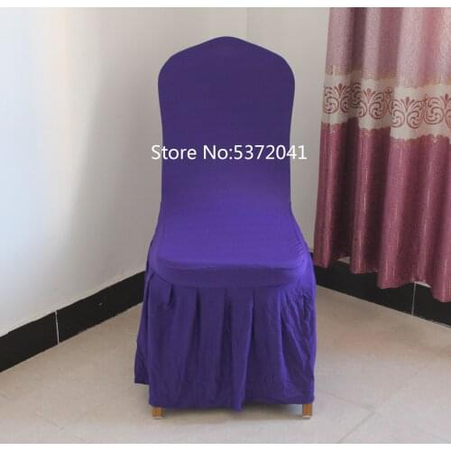 50PCS Elegant Pleated Big Skirting Spandex Chair Cover Sashes For Wedding Party/Hotel/Banquet/Home Decoration