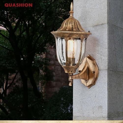 American Edison Retro Wall lamp Outdoor Wall Sconce Lighting Simple Waterproof Garden Wall Light Glass Porch Lights Lampara