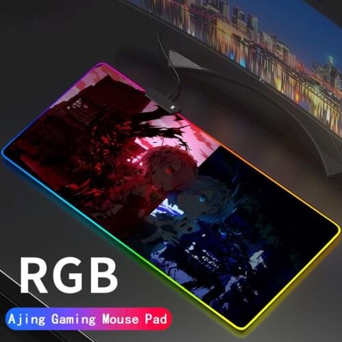 Anime Re:Zero Large Computer Keyboard Mat Rgb Oversized Led Glowing Mouse Pad Gaming Luminous Mousepad USB for PC Game