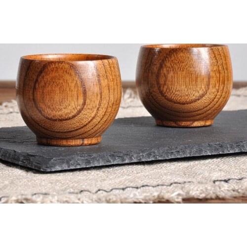 1pc 50-100ml Healthy Vintage Style Wooden Tea Cup Beer Milk Water natural jujube wood Tea Cup Drinkware Tea Supplies for Home
