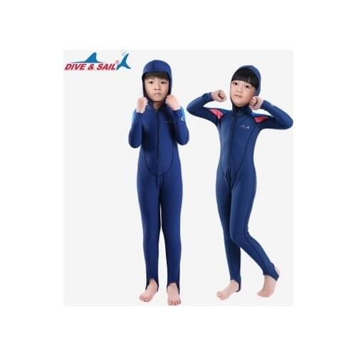 Kids Long Sleeve Hooded Floral Diving Suit Full Body Swimwear Lycra Surf Wetsuits Children Rashguard Beach Bathing Jelifish Suit