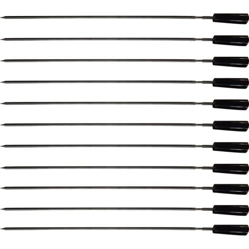 Long Kebab Skewer BBQ Fork Skewer Grills Metal Stick Forks With Plastic Handle BBQ Accessories Tools