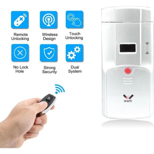 WAFU 011 Door Lock Tuya Wifi Smart Lock Bluetooth Password Fingerprint Locks Touch Keyless Door Lock Access Control New Lock