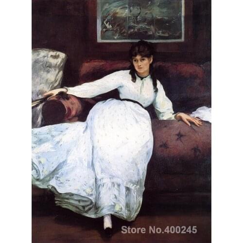 The Rest portrait of Berthe Morisot by Edouard Manet paintings For sale Home Decor Hand painted High quality