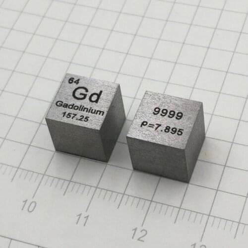 10mm Gadolinium Rare Earth Metals Periodic Table Cube High Purity Gadolinium Cube