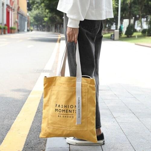 Summer Cloth Hand Bag Female Student Canvas Totes Women Shoulder Messenger Letter Bags Literary Lady Designer Bag