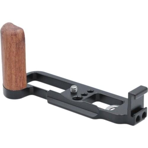 Top Deals Quick Release Shaped Plate Holder Wooden Handle Protective High Side Panel Hand Grip Camera Bracket for Fuji X-A7 XA7