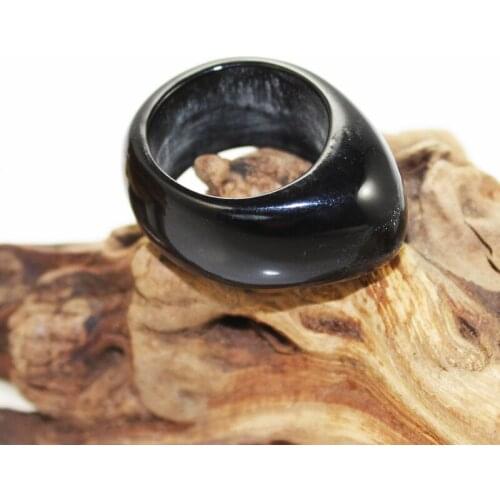 Natural Ox horn acupuncture massage ring points Relieve Finger rings foot massager scraping ring pressed