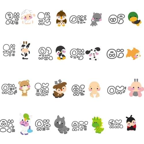 Bunnymoon Kind of Animals Metal Cutting Die Stencil for DIY Scrapbooking/photo Album stamps Decorative Embossing DIY Paper Card