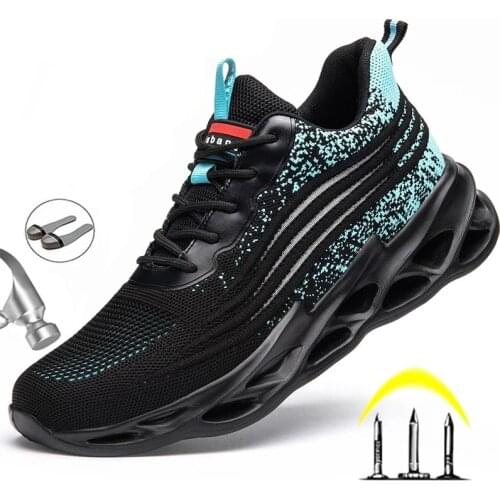 Male Work Safety Boots 2021 New Work Sneakers Safety Shoes Men Construction Steel Toe Shoes Winter Work Shoes Footwear Men Boots