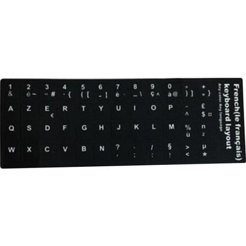 3pcs Keyboard Stickers Spanish Russian Arabic French Korean English Standard Waterproof Italian Computer German Hebrew Lang N7Y4