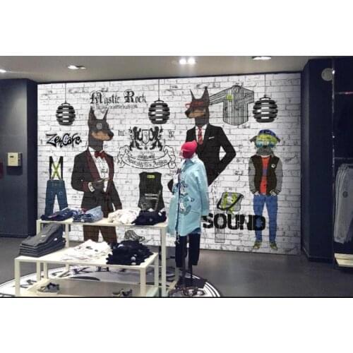 Custom mural 3d photo wallpaper Hand drawn abstract animal clothing store background 3d wall murals wallpaper for living room