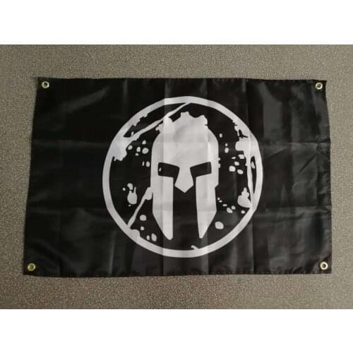 Nylon Six colors red blue green Black Orange spartan race Flag for decoration