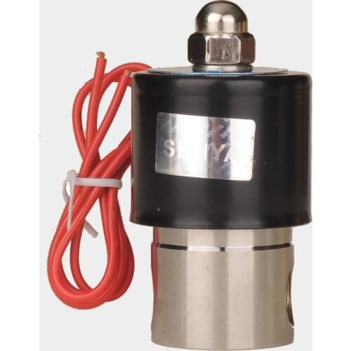 1/4" BSP Stainless Steel 304 Normally Closed Electric Solenoid Valve 220V AC for Water Oil Air