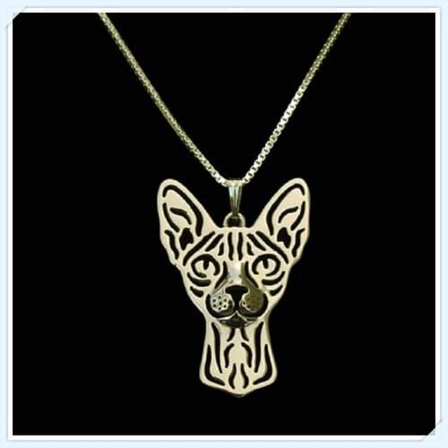 G.SKY Sphynx Cat Necklace Handmade Carved Hollow Accessory Jewelry golden Colors Plated Fast Delivery