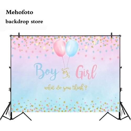 Gender Boy or Girl Party Decoration Banner Photo Background Glitter Design Photography Backdrop Balloon Backdrop Photo Studio