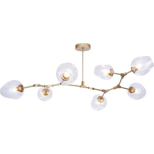 Nordic Magic Bean Living Room Ceiling Lamp Loft Painted Metal arms bar Counter Dining Room Glass Ceiling Lighting Fixtures